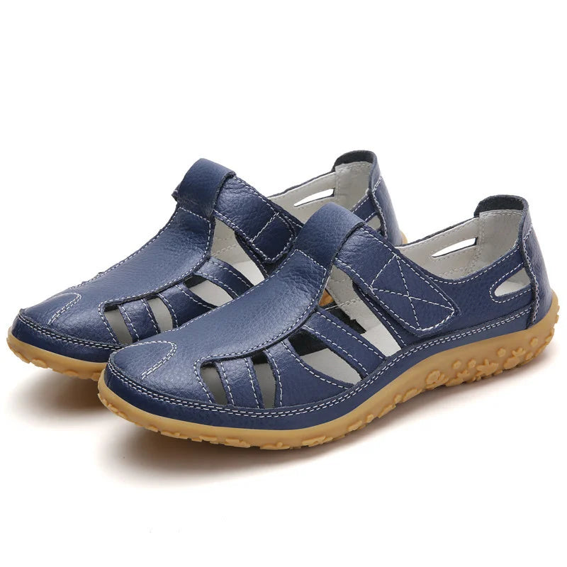 Airfleek Women’s Orthopedic Leather Shoes – Wide Toe Box & Wide Size Comfort Walking Shoes