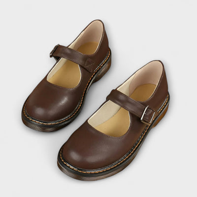 Women’s Classic Mary Jane Shoes – Buckle Strap Flats with Comfortable Sole