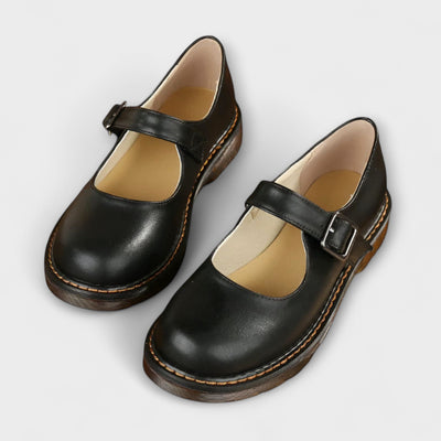 Women’s Classic Mary Jane Shoes – Buckle Strap Flats with Comfortable Sole