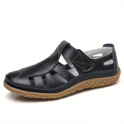 Airfleek Women’s Orthopedic Leather Shoes – Wide Toe Box & Wide Size Comfort Walking Shoes