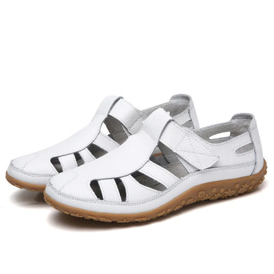 Airfleek Women’s Orthopedic Leather Shoes – Wide Toe Box & Wide Size Comfort Walking Shoes