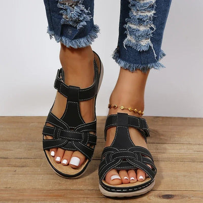 Women’s Orthopedic Walking Sandals – Arch Support, Cushioned Sole & Adjustable Straps